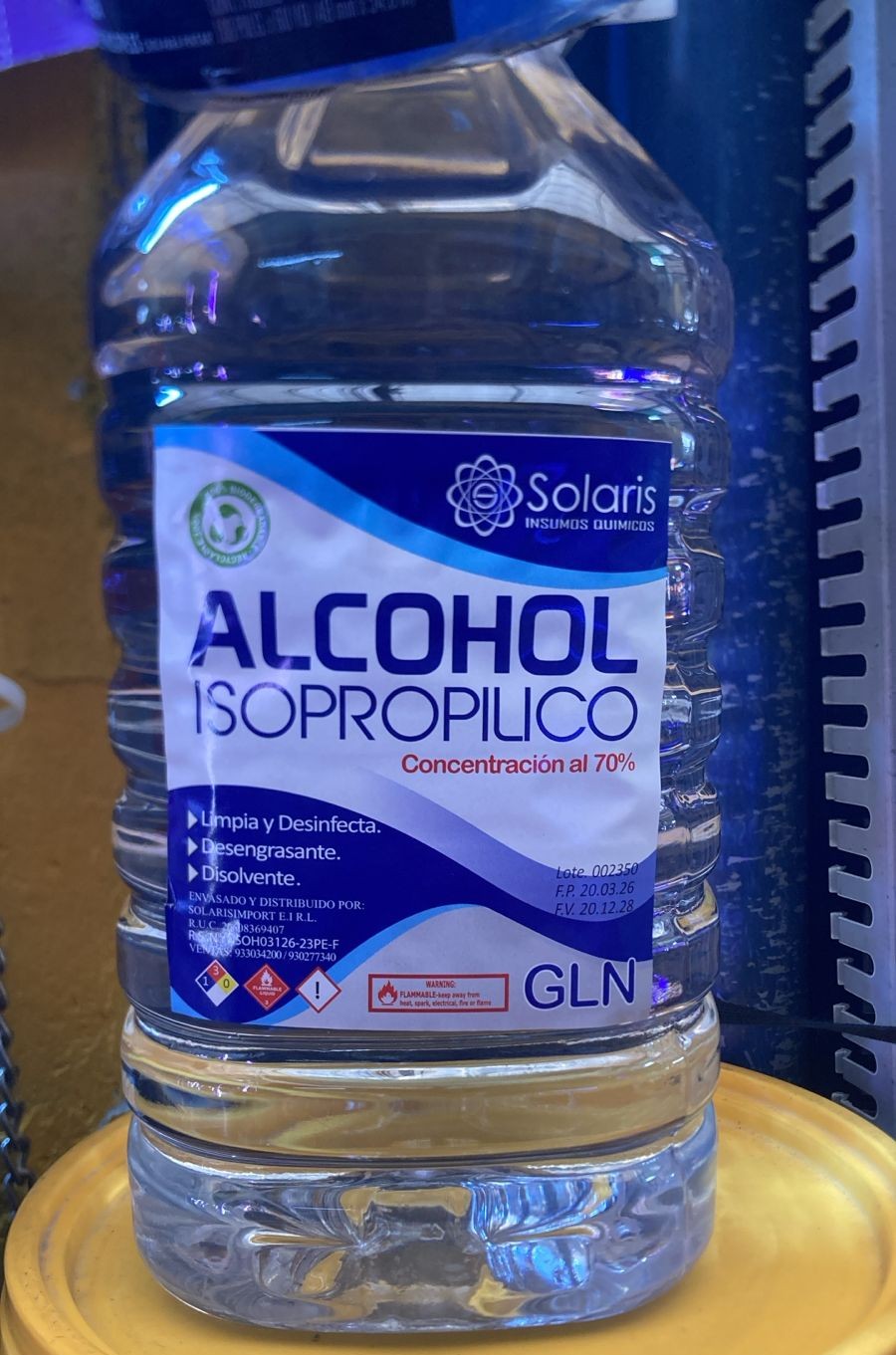 Alcohol isopropílico - Corporación Ferretera D&A